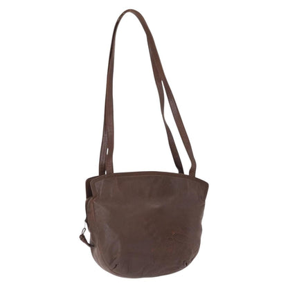 Loewe Anagram Shoulder Bag Leather, BROWN, LEATHER, Shoulder bag