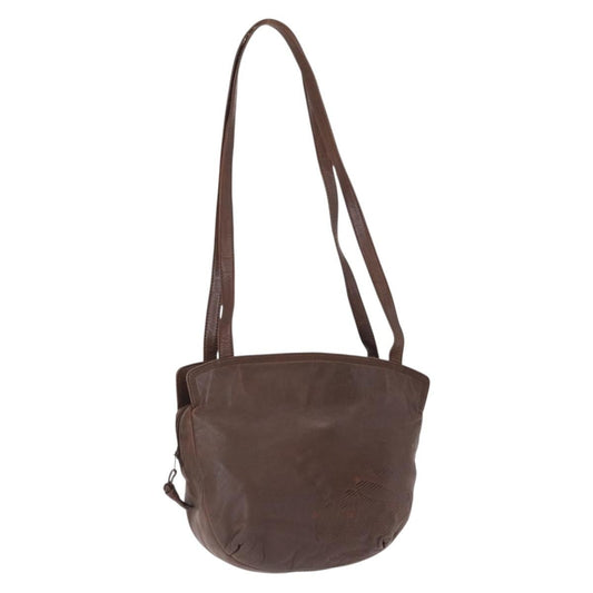 Loewe Anagram Shoulder Bag Leather, BROWN, LEATHER, Shoulder bag