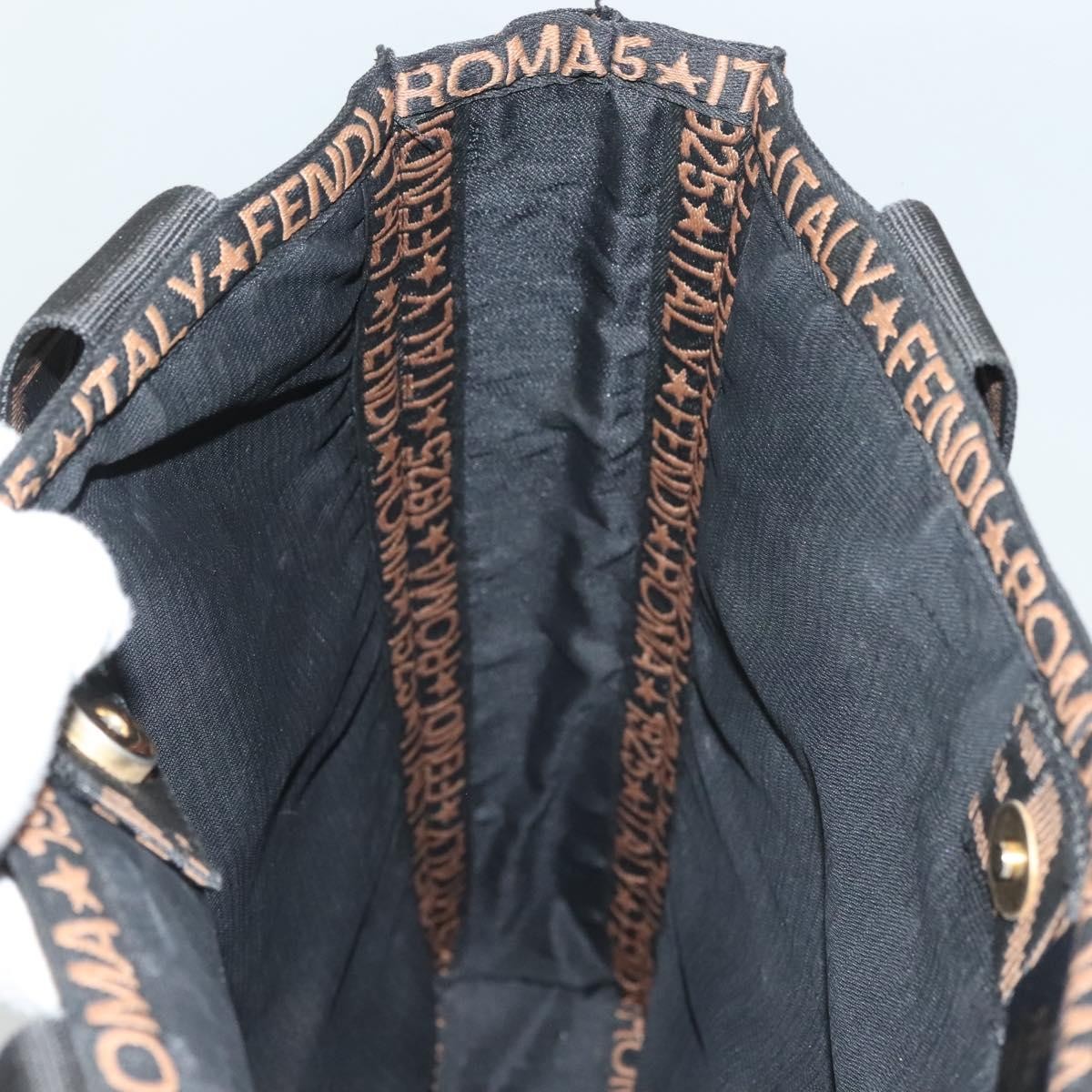 Fendi Zucca Tote bag Straw, BLACK, WOOD, Tote bag