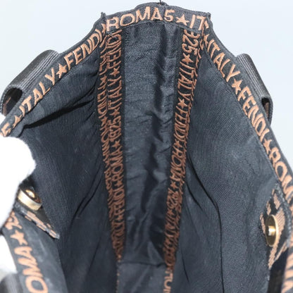 Fendi Zucca Tote bag Straw, BLACK, WOOD, Tote bag