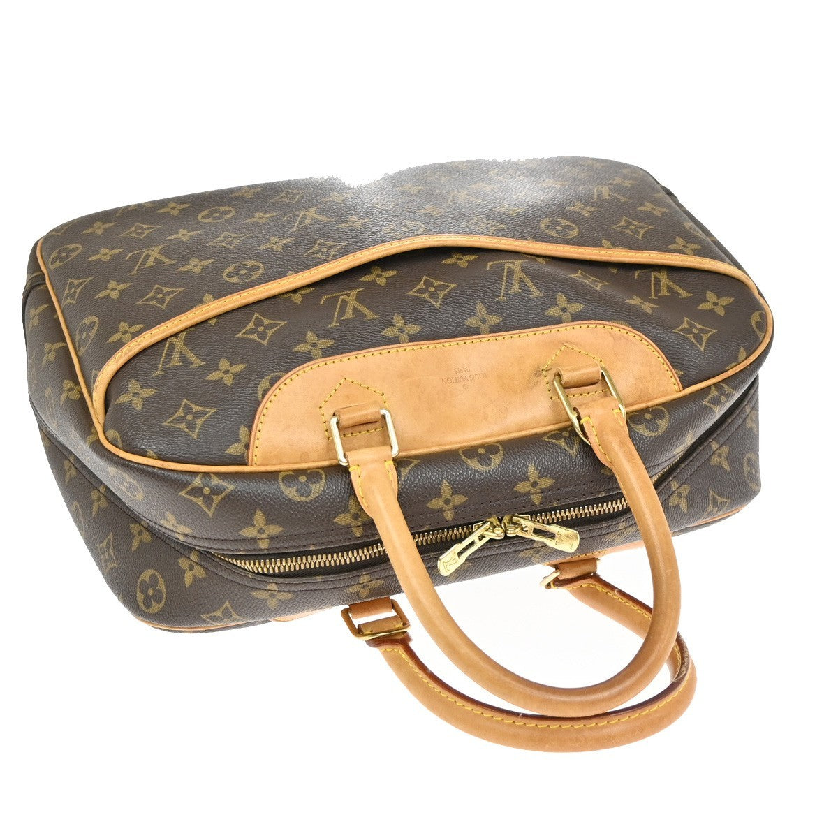 Louis Vuitton Deauville Handbag Monogram Canvas, BROWN, CANVAS, Handbag