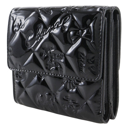 Chanel Bi-Fold Wallet Quilted Patent, BLACK, PATENT_LEATHER, Wallets