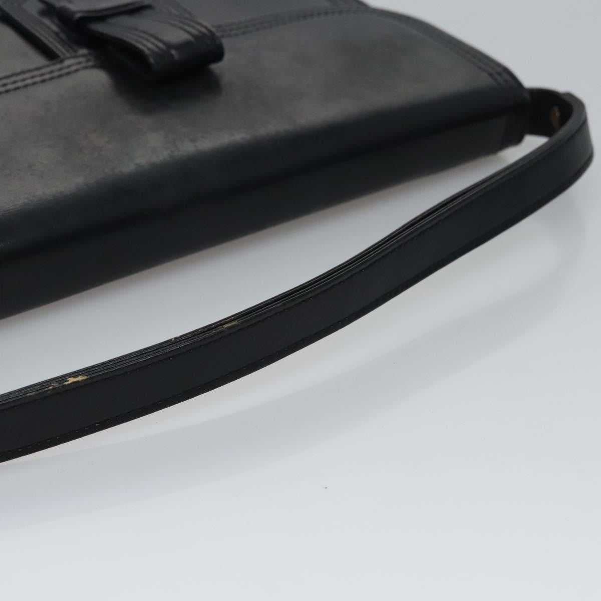 Saint Laurent Vintage Shoulder Bag Leather, BLACK, LEATHER, Shoulder bag