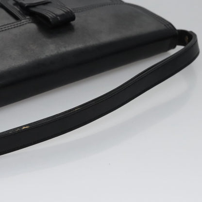 Saint Laurent Vintage Shoulder Bag Leather, BLACK, LEATHER, Shoulder bag