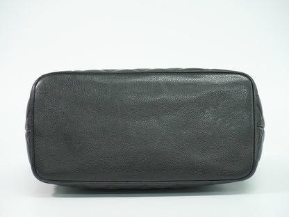 Chanel Medallion Tote Quilted Caviar, BLACK, LEATHER, Tote bag