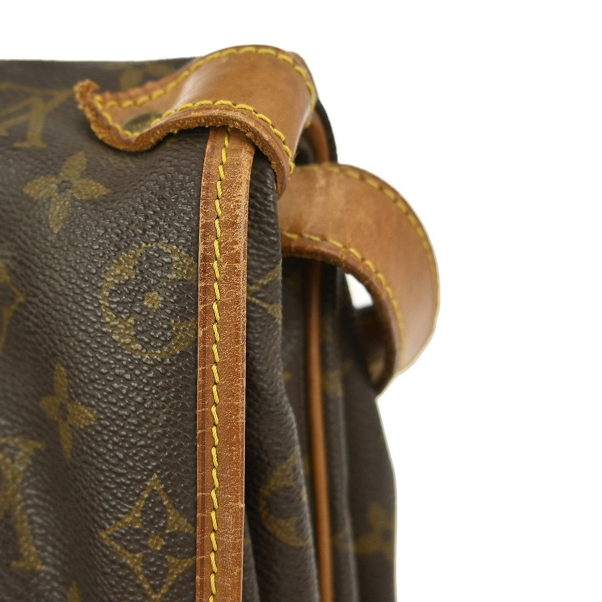 Louis Vuitton Saumur Handbag Monogram Canvas, BROWN, CANVAS, Shoulder bag