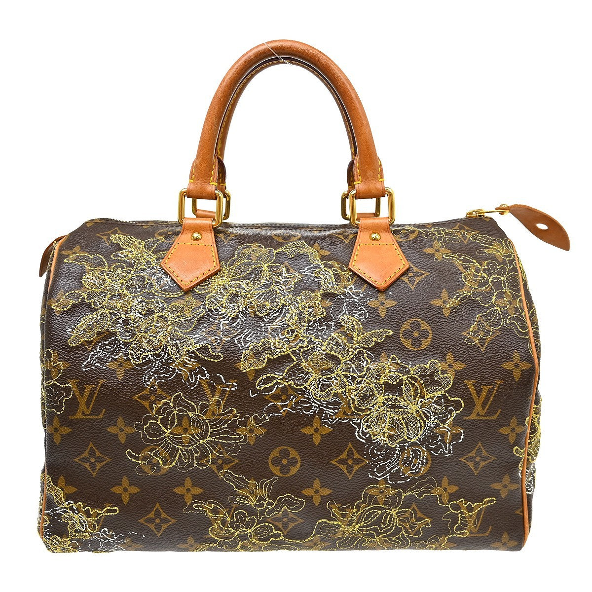 Louis Vuitton Speedy Handbag Limited Edition Monogram Dentelle, Brown, Canvas, Handbag
