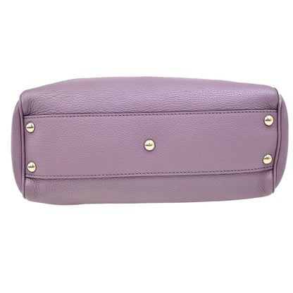 Gucci Bamboo Shopper Tote Leather, PURPLE, LEATHER, Tote bag