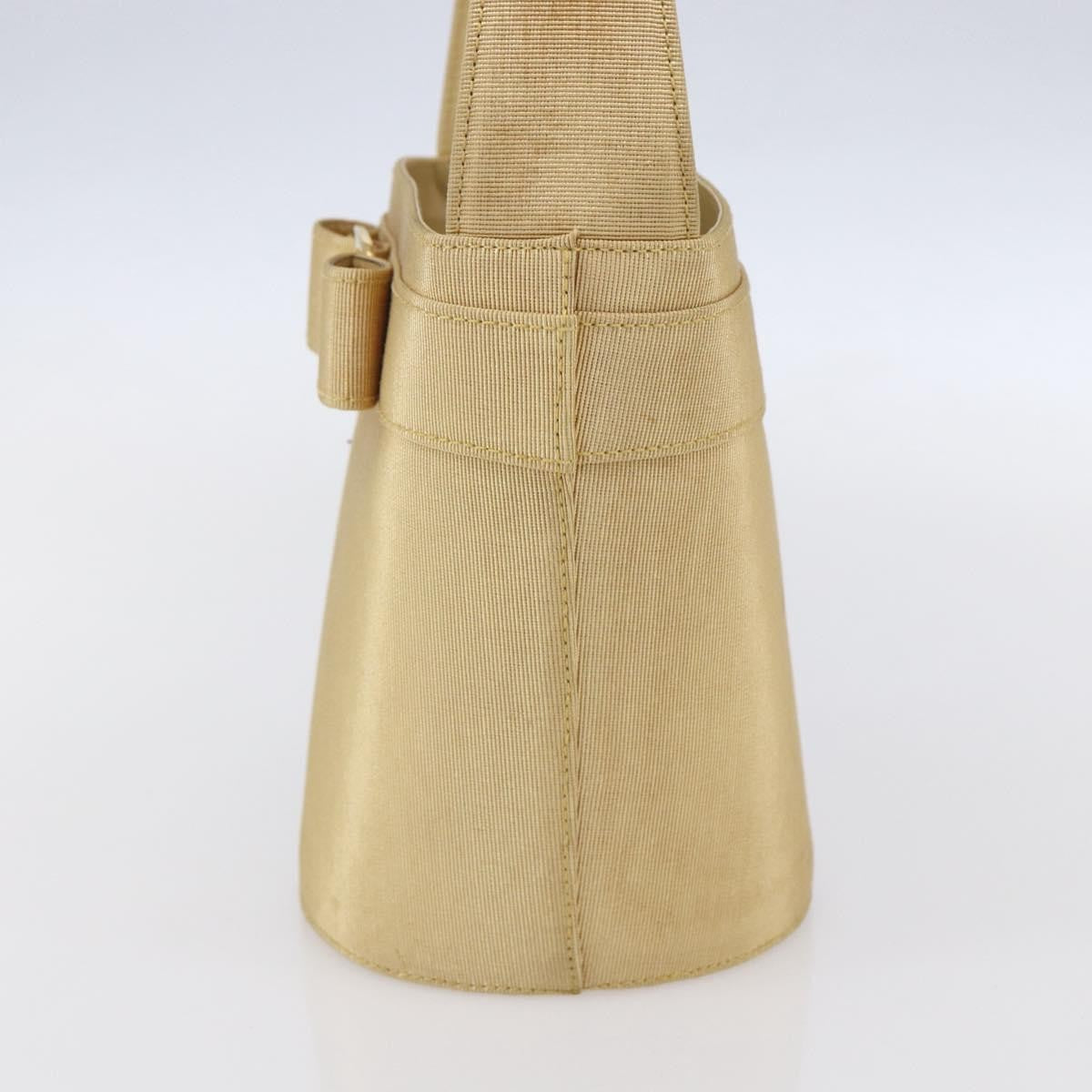 Salvatore Ferragamo Vala Handbag Canvas, YELLOW, CANVAS, Handbag