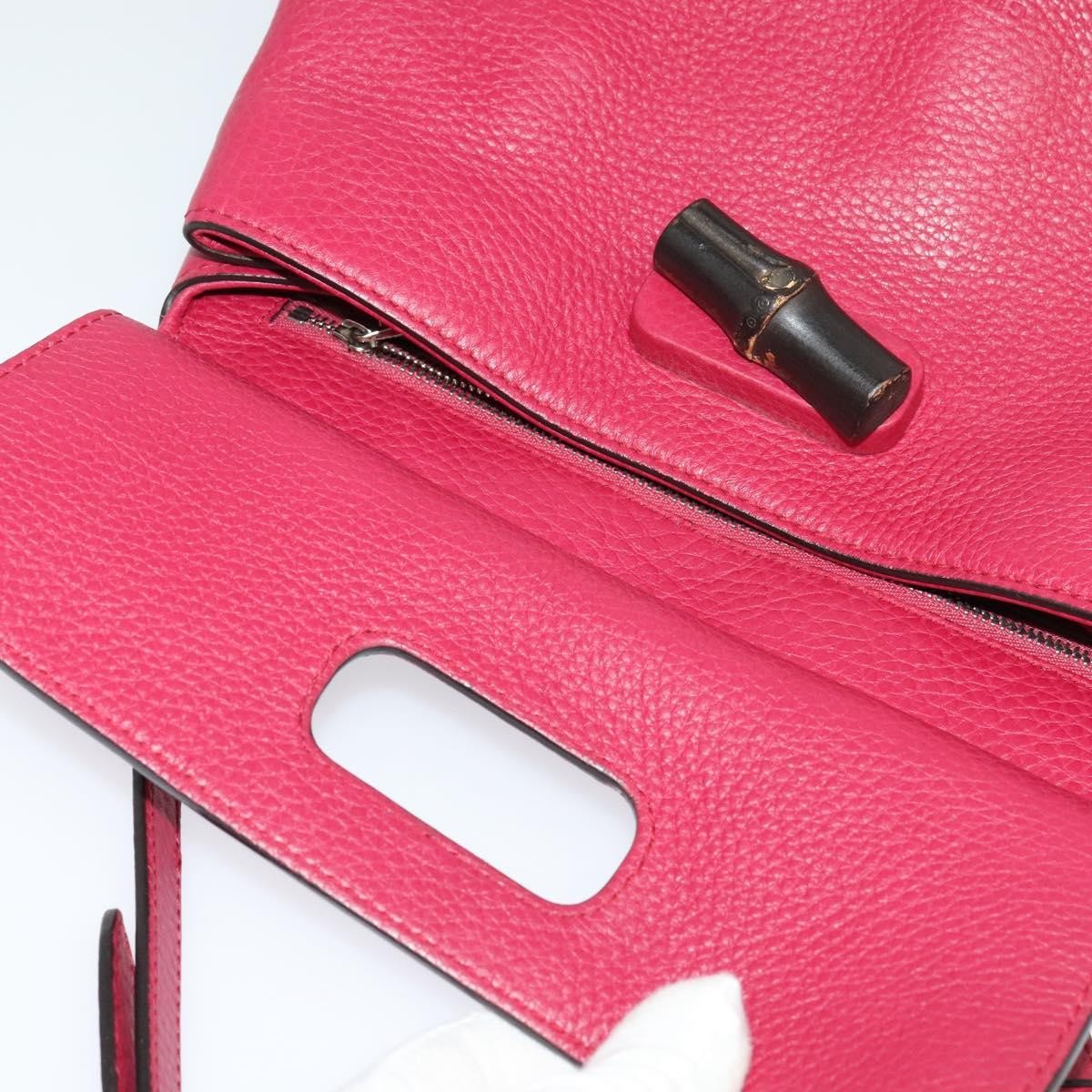 Gucci Bamboo Daily Top Handle Bag Leather, PINK, LEATHER, Handbag