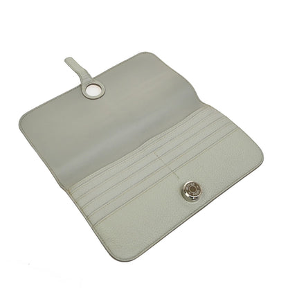 Hermes Dogon Duo Combined Wallet Leather, GRAY, LEATHER, Wallets