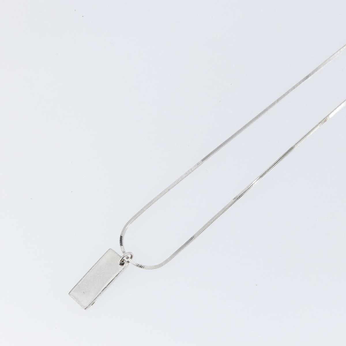 Christian Dior Trotter Motif Necklace Engraved Metal, SILVER, METAL, Necklace