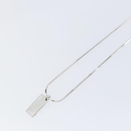 Christian Dior Trotter Motif Necklace Engraved Metal, SILVER, METAL, Necklace