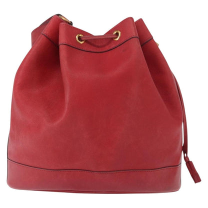 Hermes Market Handbag Leather, RED, LEATHER, Shoulder bag