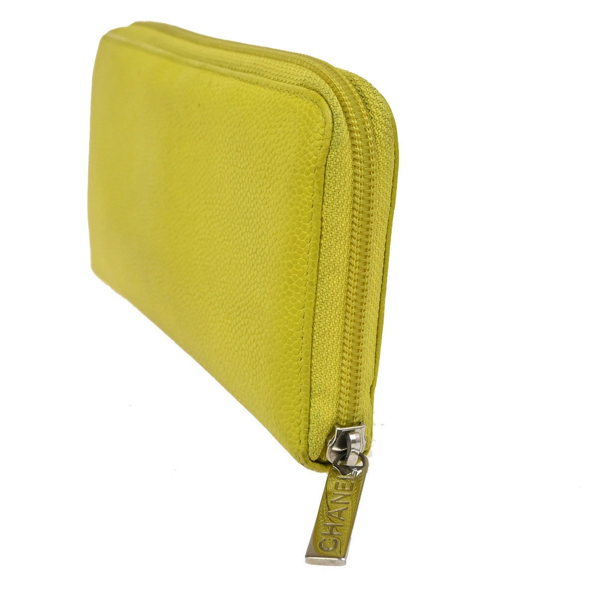 Chanel Timeless CC Zipped Wallet Caviar, YELLOW, CALFSKIN, Wallets