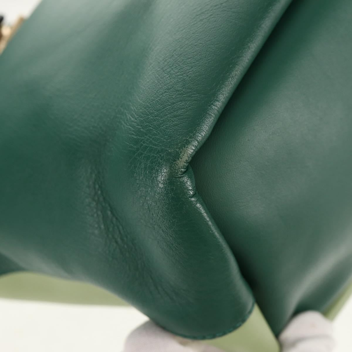 Chloe Bicolor Baylee Satchel Leather, GREEN, LEATHER, Handbag