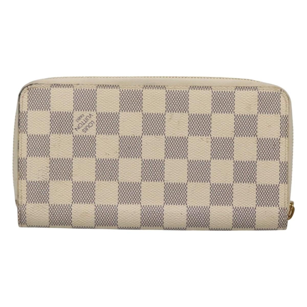 Louis Vuitton Porte-Monnaie Zippy Wallet Damier Azur Vivienne, White, Canvas, Wallet