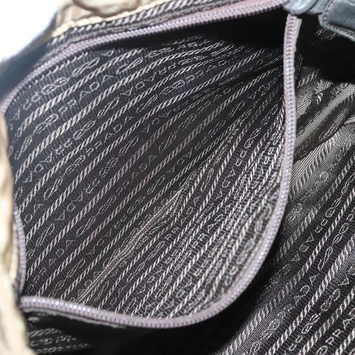 Prada Vintage Chain Shoulder Bag Tessuto, BEIGE, NYLON, Shoulder bag