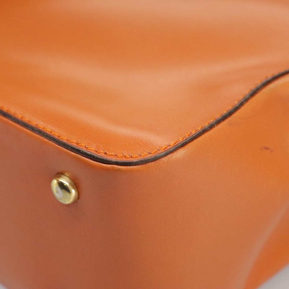 Celine Tote bag Leather, ORANGE, LEATHER, Handbag