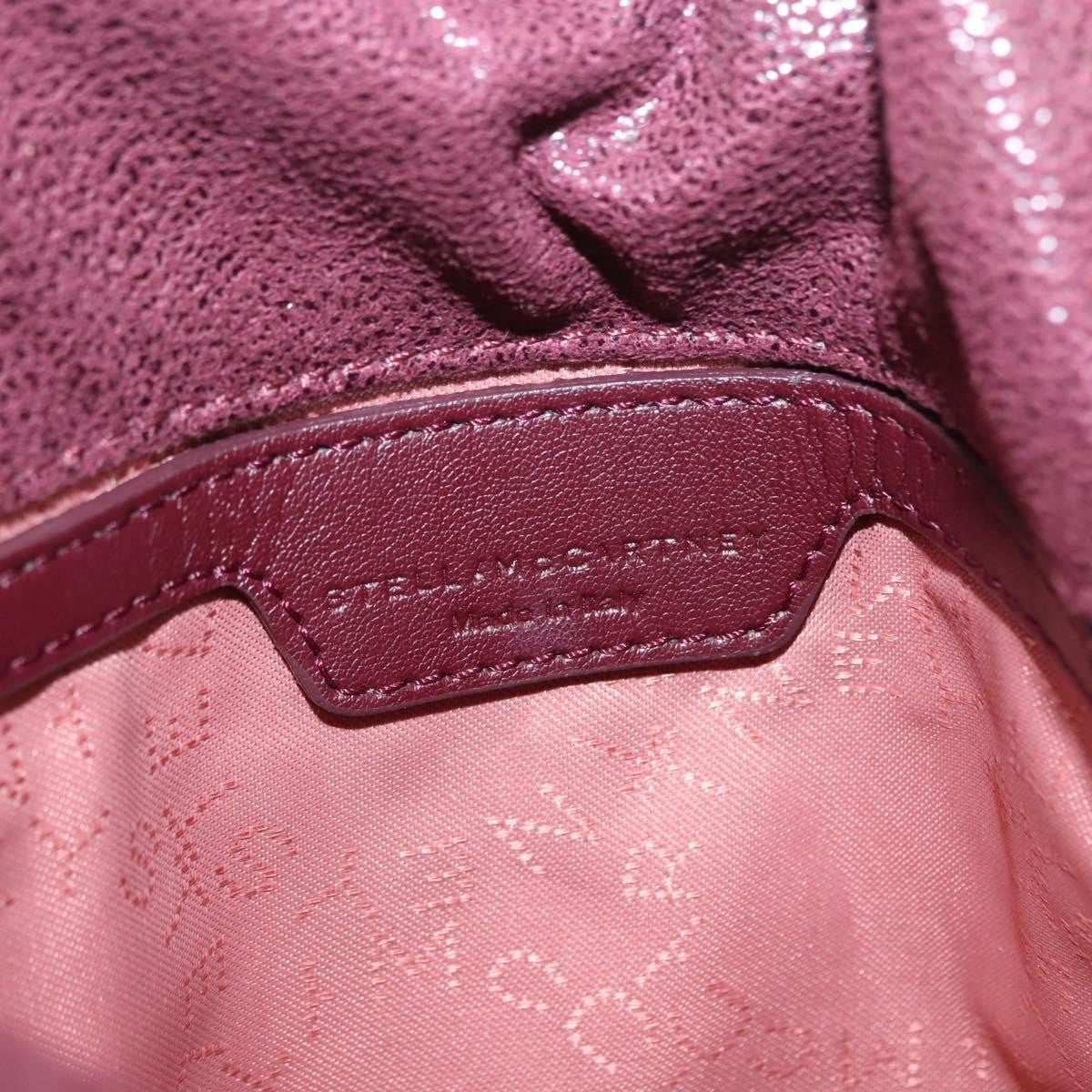 Stella McCartney Falabella Fold Over Crossbody Bag Velvet, BURGUNDY, POLYESTER, Crossbody bag