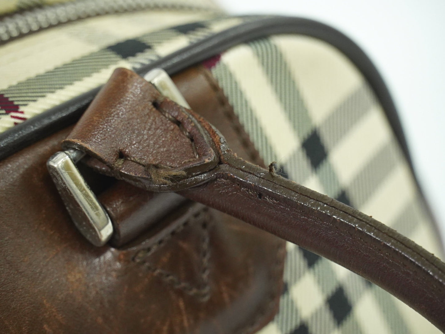 Burberry Nova Check Handbag Nova Check Canvas and leather, BEIGE, CANVAS, Handbag