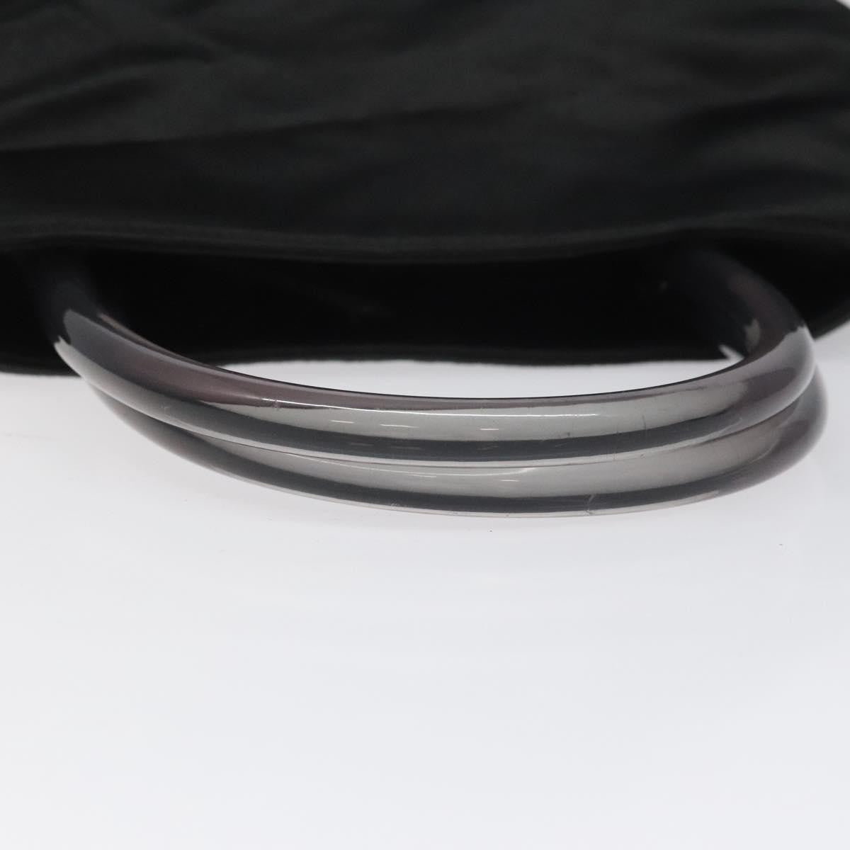 Prada Resin Handle Tote Satin, BLACK, SATIN, Tote bag