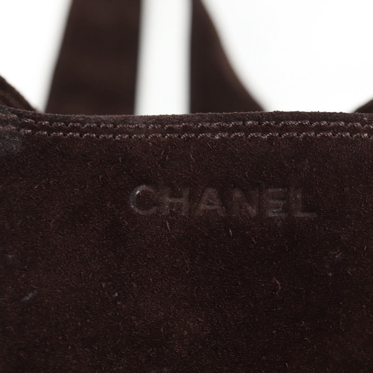 Chanel Vintage Shoulder Bag Suede, BROWN, SUEDE, Shoulder bag