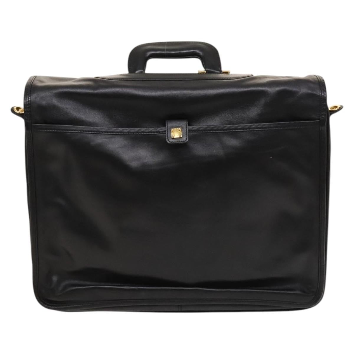 Loewe Anagram Business Leather, BLACK, LEATHER, Briefcase