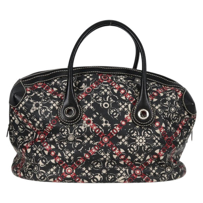 Chanel Optic Coco Bowler Bag Printed Coated Canvas with Caviar, BLACK, PVC, Handbag