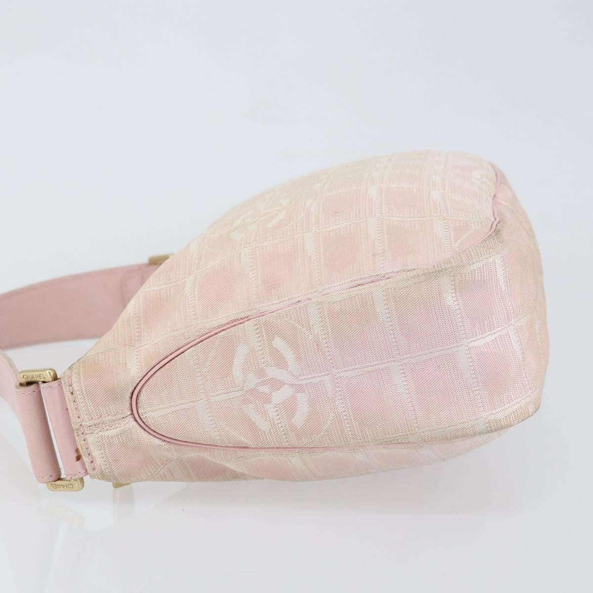 Chanel Travel Line Zip Hobo Nylon, PINK, NYLON, Shoulder bag