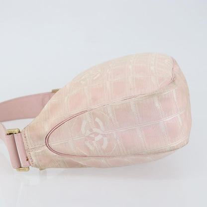 Chanel Travel Line Zip Hobo Nylon, PINK, NYLON, Shoulder bag
