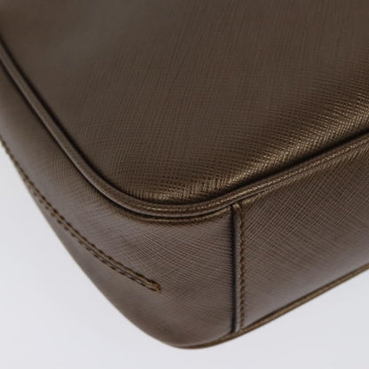 Salvatore Ferragamo Gancini Chain Shoulder bag Leather, BROWN, LEATHER, Shoulder bag