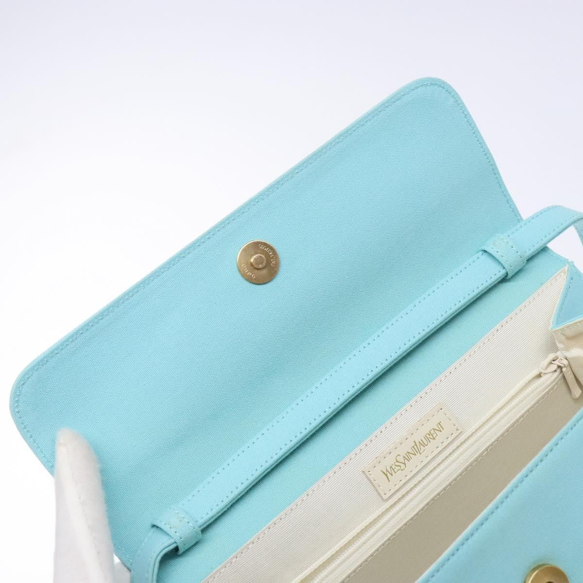 Saint Laurent Vintage Shoulder Bag Canvas, BLUE, CANVAS, Shoulder bag