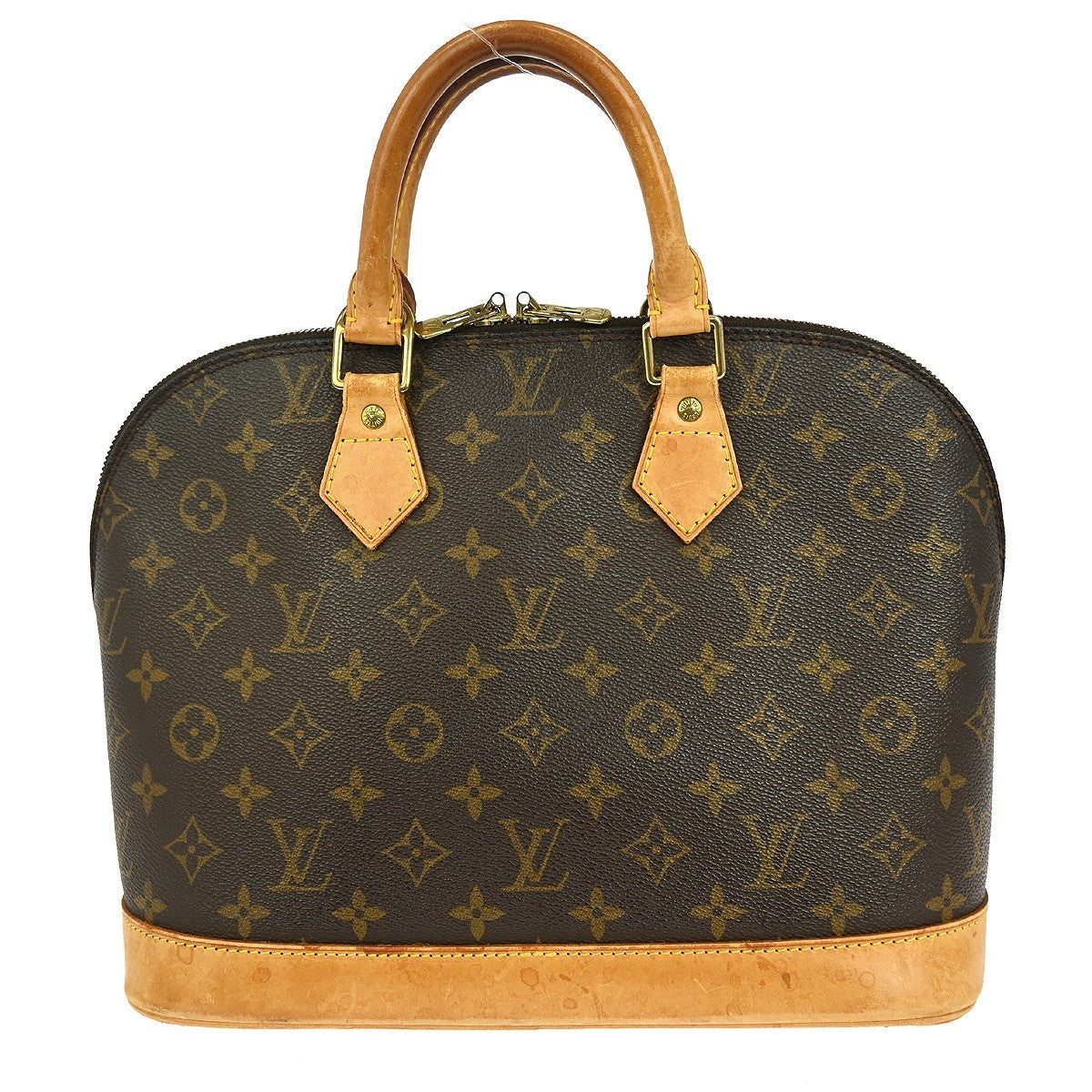 Louis Vuitton Alma Handbag Monogram Canvas, BROWN, CANVAS, Handbag