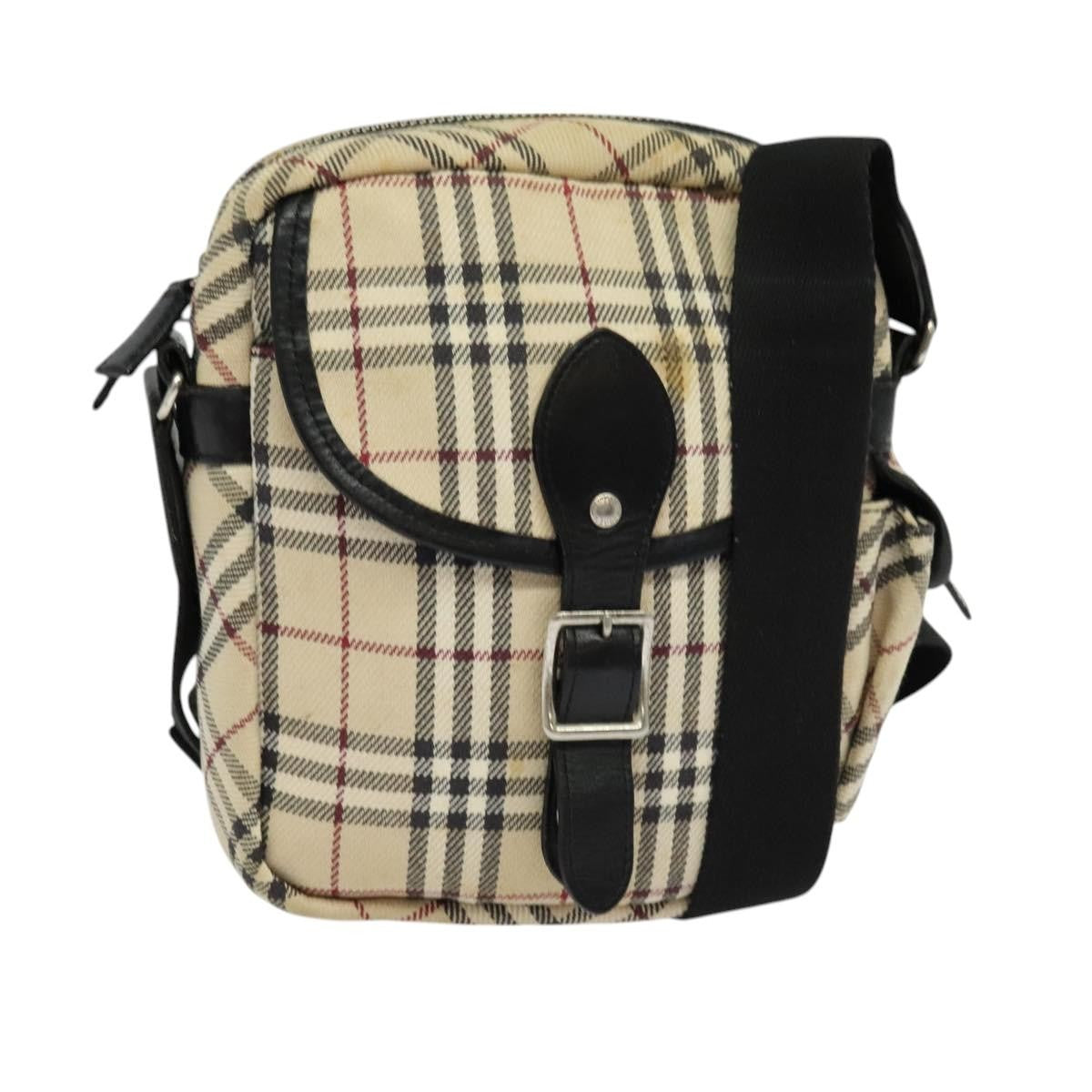 Burberry Nova Check Blue Label Canvas, BEIGE, CANVAS, Shoulder bag