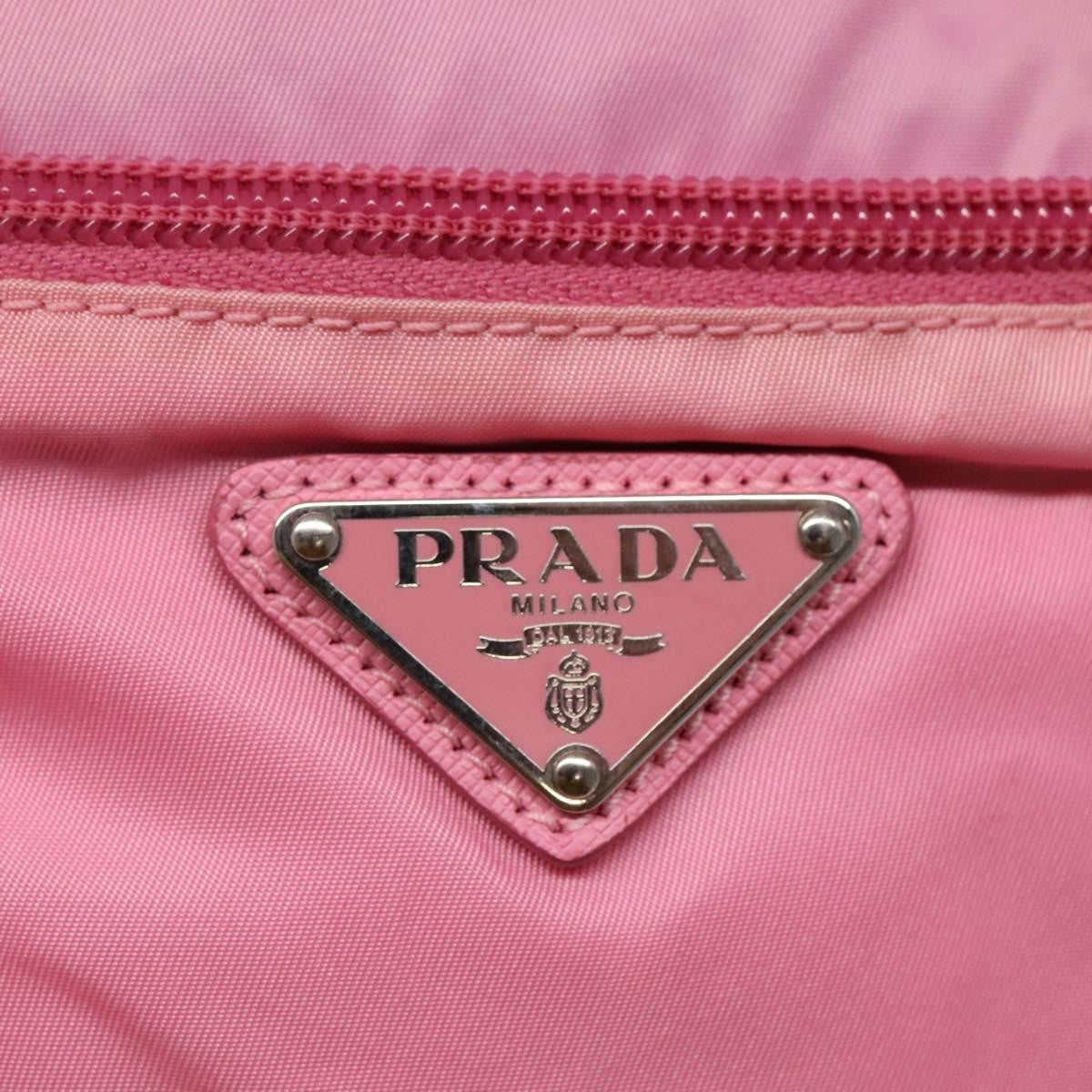 Prada Front Pocket Messenger Bag Tessuto, PINK, NYLON, Shoulder bag