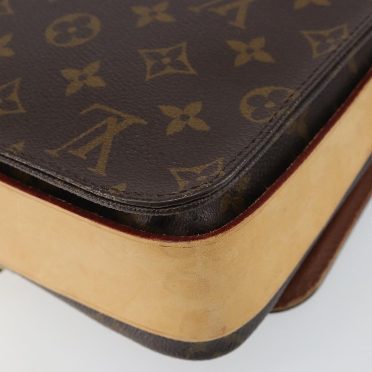 Louis Vuitton Cartouchiere Handbag Monogram Canvas, BROWN, CANVAS, Shoulder bag