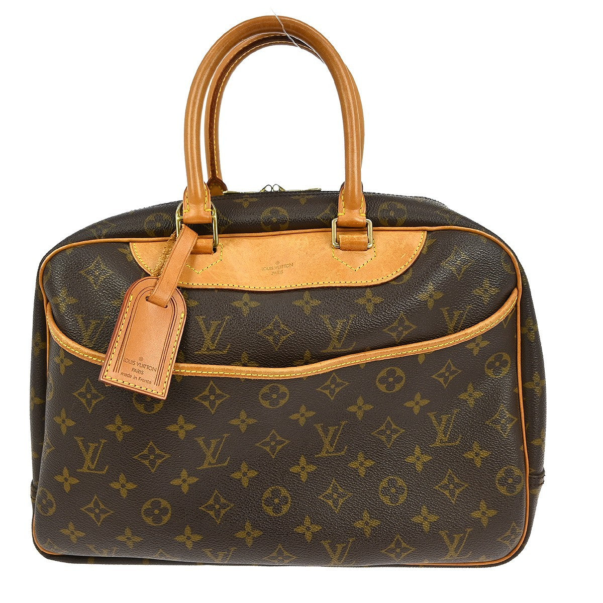 Louis Vuitton Deauville Handbag Monogram Canvas, BROWN, CANVAS, Handbag