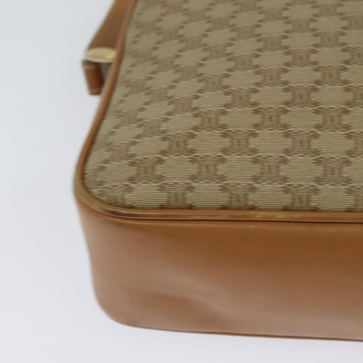 Celine Macadam Shoulder Bag PVC Leather, BEIGE, CANVAS, Shoulder bag