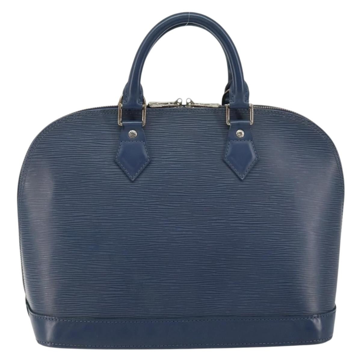 Louis Vuitton Alma Handbag Epi Leather, NAVY, LEATHER, Handbag