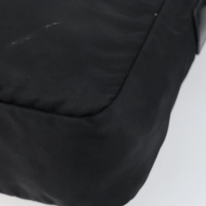 Prada Front Pocket Messenger Bag Tessuto, BLACK, NYLON, Shoulder bag