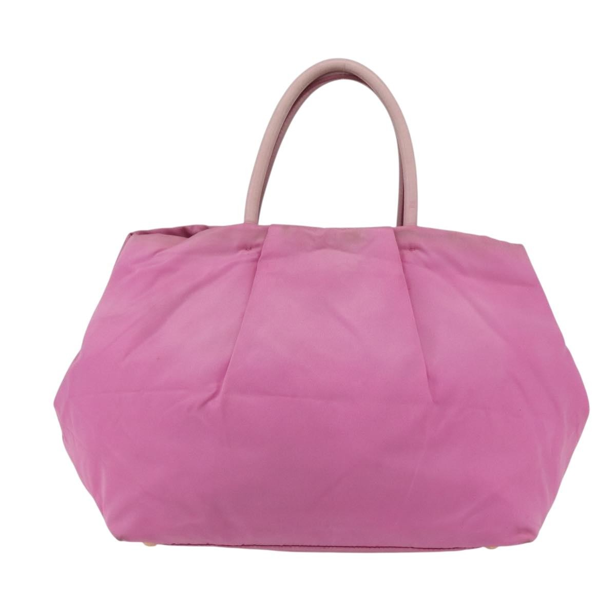 Prada Bow Tote Tessuto with Leather, PINK, NYLON, Tote bag