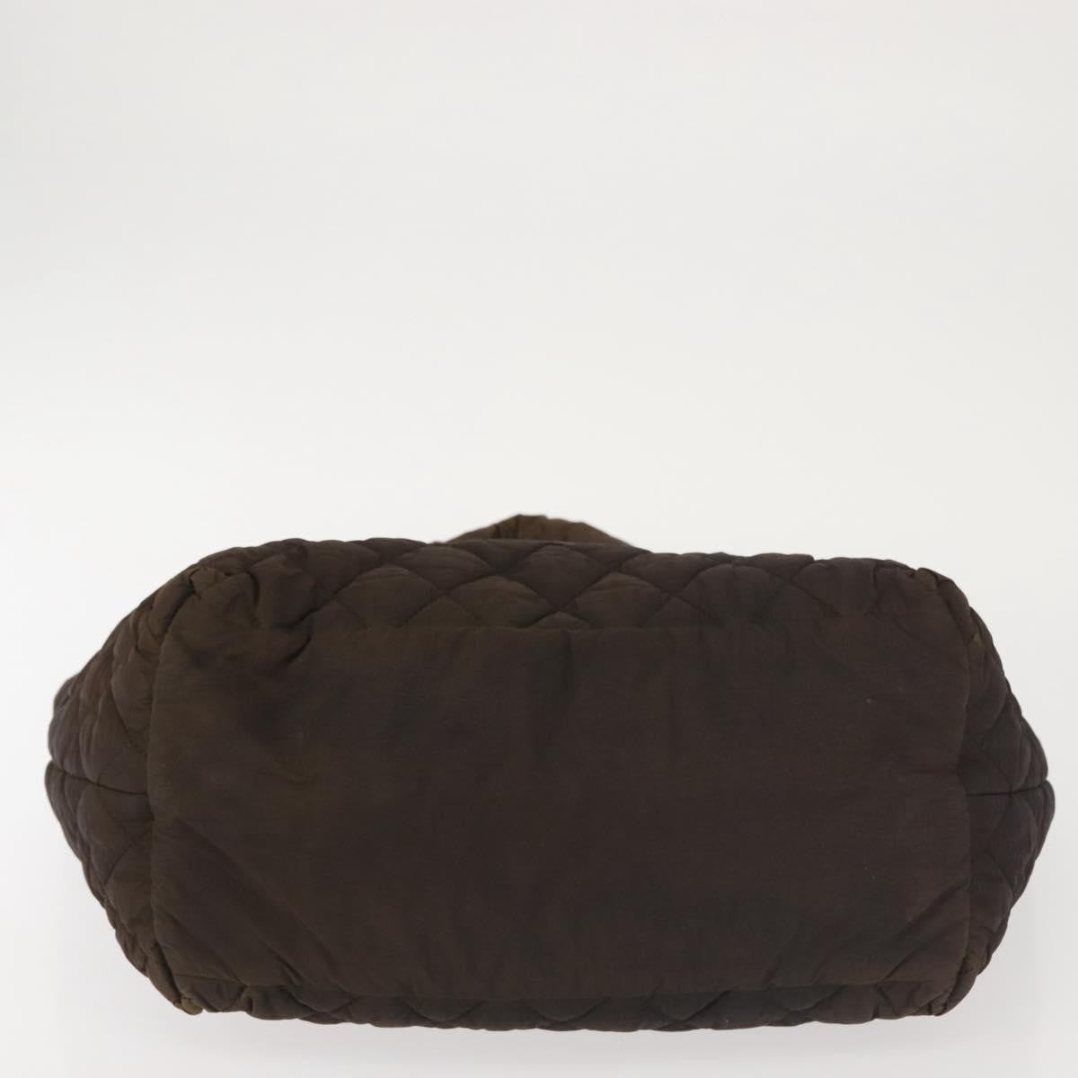 Chanel Coco Cocoon Zipped Tote Quilted Nylon, BROWN, NYLON, Tote bag