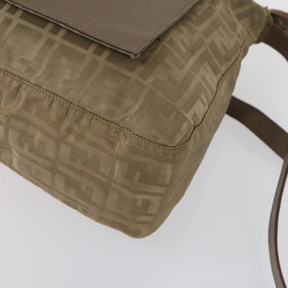 Fendi Logo Zucca Shoulder Bag Zucca, BEIGE, NYLON, Shoulder bag