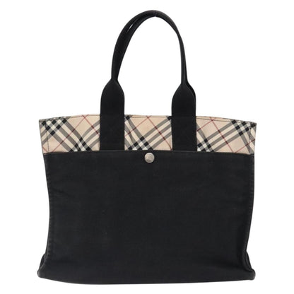 Burberry Nova Check Tote canvas check pattern, BLACK, CANVAS, Tote bag