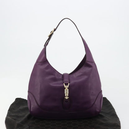 Gucci Jackie Original Shoulder Bag Leather, Purple, Leather, Handbag