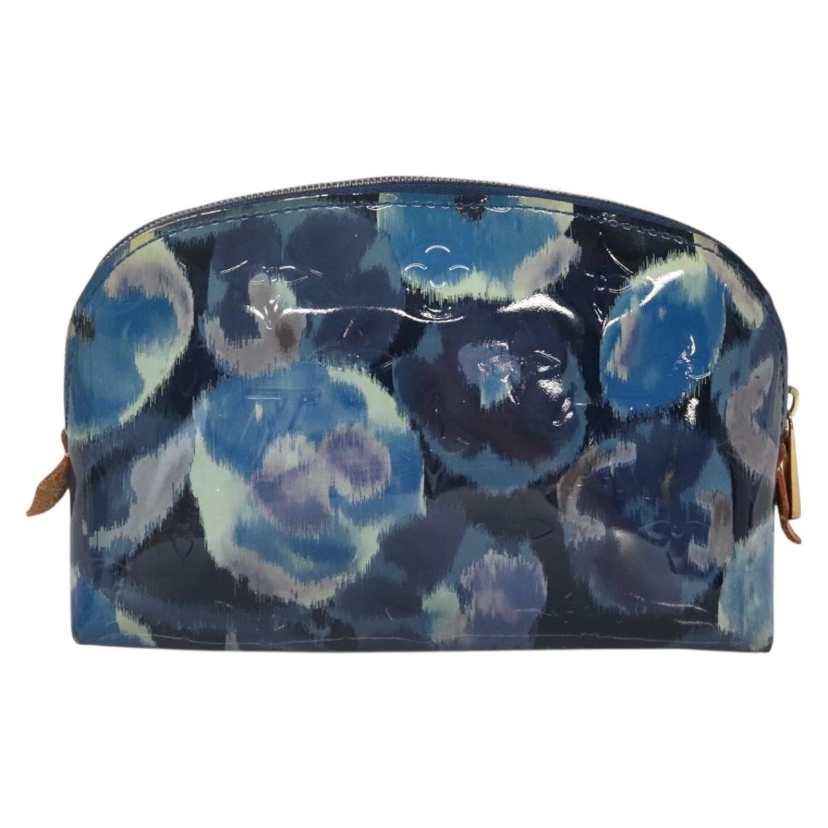 Louis Vuitton Cosmetic Pouch Monogram Vernis, BLUE, PATENT_LEATHER, Clutche & pouche