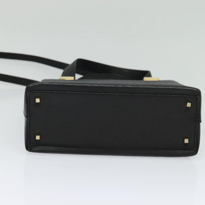 Salvatore Ferragamo Vintage Handbag Leather, BLACK, LEATHER, Handbag