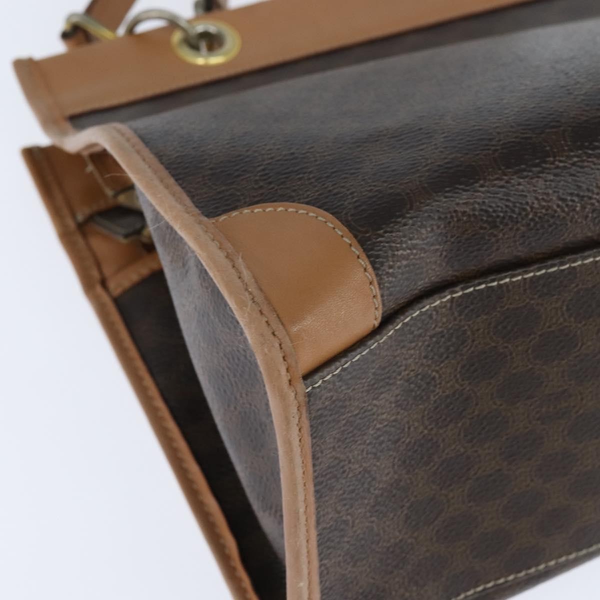 Celine Vintage Macadam Tote bag Canvas, BROWN, CANVAS, Tote bag