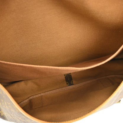 Louis Vuitton Saumur Handbag Monogram Canvas, BROWN, CANVAS, Shoulder bag